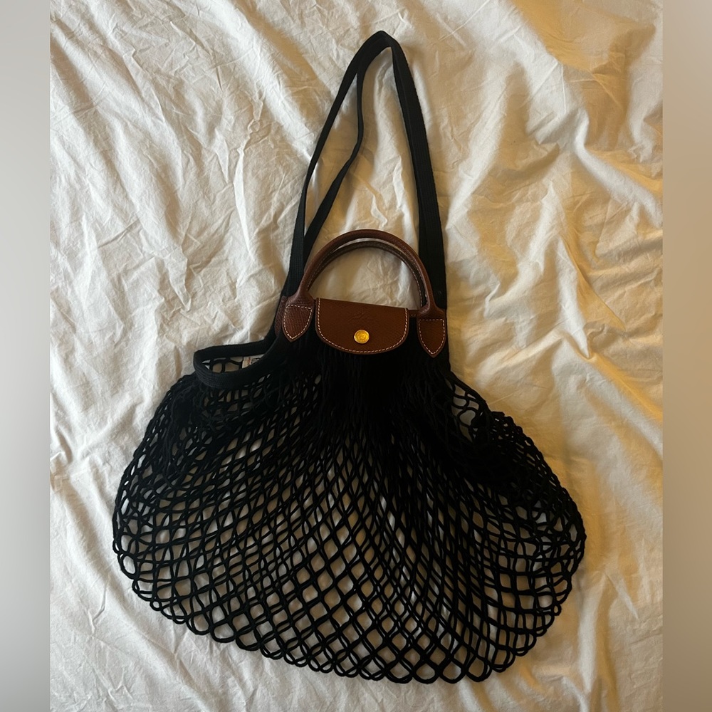 Longchamp Le Pliage Filet Knit Shoulder Bag NWOT